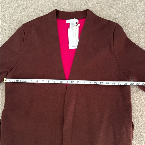 Mango Bicolor Long Cardigan Coat - Picture 12 of 15